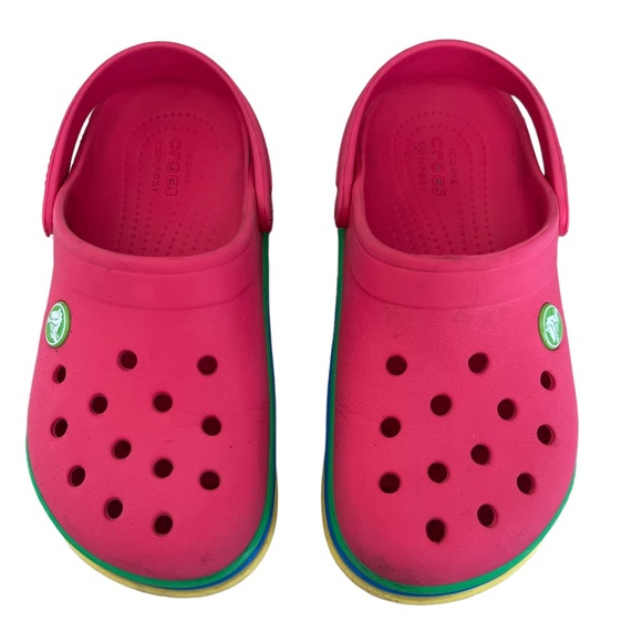 CROCS Shoes Crocs Rainbow Kids Girl Size 3 Multi Color Poshmark